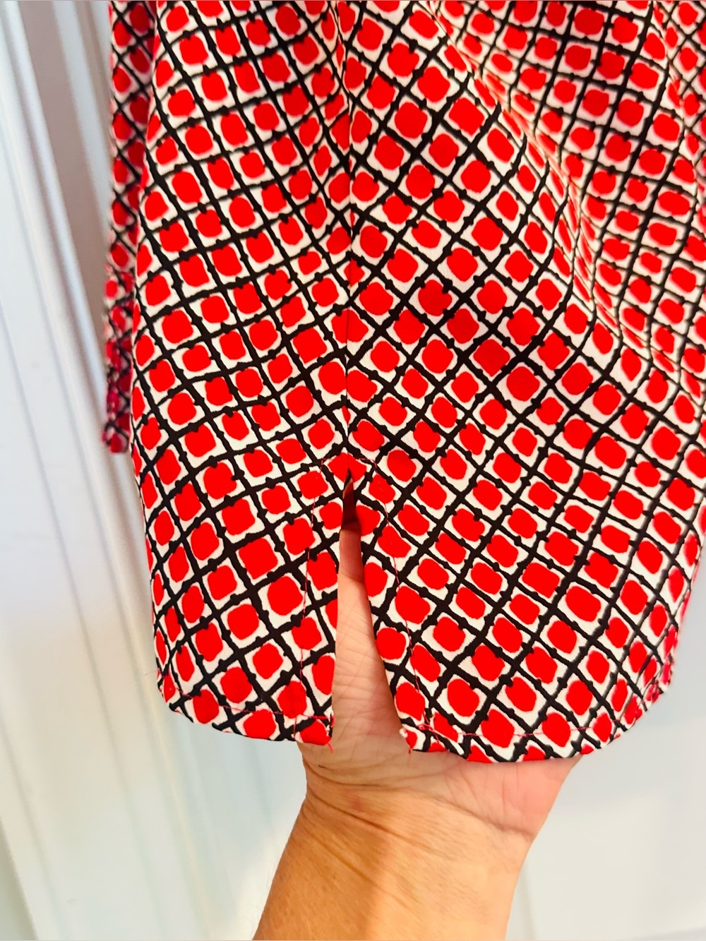 Notations Geometric Print Button Down 3/4 Sleeve Blouse size XL - Picture 4 of 11